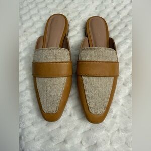 Cole Haan Pasha Biscuit/ivory Canvas Mule Women's Slip On Size:8